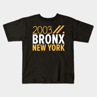 Bronx NY Birth Year Collection - Represent Your Roots 2003 in Style Kids T-Shirt